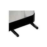 Basurero de pedal 30 L metálico acero inoxidable 5five, detalle en primer plano de la base negra y las patas antideslizantes