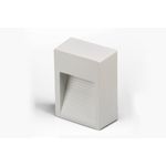 Luminaria exterior de pared Frankfurt Chaflán 1L G9 blanco Germany Blumenau, vista diagonal del aplique rectangular