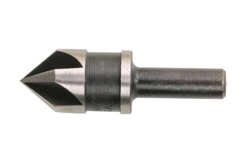 Broca avellanador Irwin de 1/2 pulgada para metal y madera, vista lateral completa sobre fondo blanco