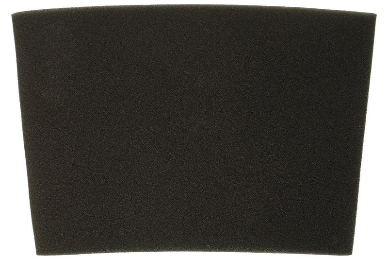 Filtro de espuma para aspiradora 5-18 galones Stanley, vista frontal del filtro de color negro