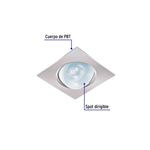 Luminario empotrable cuad spot dirigible 5 W 400 lm 6500 K plata Volteck, detalle del cuerpo de PBT y spot dirigible