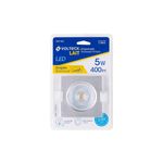 Luminario empotrable cuad spot dirigible 5 W 400 lm 6500 K plata Volteck, empaque plástico con tarjeta informativa