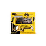 Juego de herramientas para niños 10 piezas Stanley, kit completo en empaque transparente con fondo amarillo