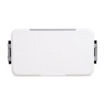 Hielera 25 qt blanco Marine Ultra Igloo, vista superior de la tapa con reglas graduadas en centímetros y pulgadas