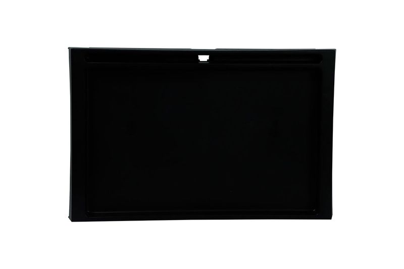 Soporte metálico para computadora 54 x 35.7 x 4.3 cm Concepts, vista superior de la superficie plana en color negro