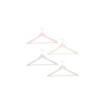 Juego de perchas 3 piezas amarillo, crema, rosa y gris Wonder House, cuatro perchas de plástico en colores pastel