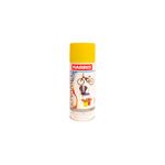 Spray Modelo de 11 onzas amarillo brillante intermedia, envase cilíndrico blanco con tapa amarilla y marca Harris