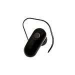 Audífonos Bluetooth blanco/negro GetPower, primer plano del auricular negro con gancho para oreja