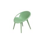Set de mueble para terraza verde olivo 3 piezas Ambiance, vista lateral de una silla individual