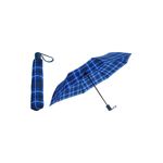 Paraguas plegable cuadros surt de 95 cm Koopman, modelo azul abierto y otro cerrado con su funda y correa