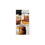 Cuadro decorativo canva 80 x 3 x 150 cm Concepts, arte abstracto con trazos en tonos ocre, marrón y blanco