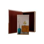 Juego de cajas decorativas de libros 27 x 18 x 7 cm Concepts, vista frontal con una caja abierta mostrando su interior
