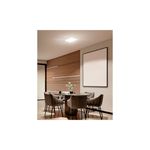Luminaria de sobreponer LED tipo plafón 18 W 1600 lum 6500 K cuadrado blanco Volteck, instalada en el techo de un comedor