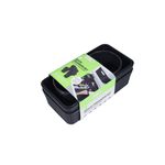 Juego de cestas organizadoras 6 piezas plásticas negro Sinsa, set completo en su empaque con caja de cartón verde
