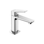 Llave para lavamanos monomando baja Kloe Genebre, vista lateral en acabado cromo brillante