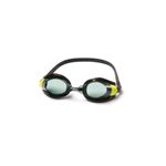 Lentes de natación Aqua Burst Essential 7+ años Bestway, vista frontal con cristales claros y detalles en amarillo