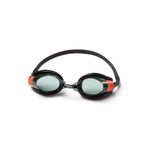 Lentes de natación Aqua Burst Essential 7+ años Bestway, vista frontal con cristales verdes y detalles naranjas