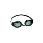 Lentes de natación Aqua Burst Essential 7+ años Bestway, vista frontal con cristales en tono verde y correa negra