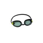 Lentes de natación Aqua Burst Essential 7+ años Bestway, vista frontal con cristales verdes y detalles en amarillo