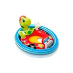 Flotador andadera de bebé de 3-4 años Intex, modelo de tortuga conductora en carro rojo y anillo azul