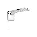 Ducha eléctrica Acqua Duo Ultra blanco cromado 127 V/5500 W Lorenzetti, detalle lateral del cabezal y cable de mando