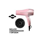 Secadora de cabello Coconut Smooth Remington, equipo color rosado con boquilla concentradora y difusor negro