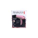 Secadora de cabello Coconut Smooth Remington, empaque frontal blanco y rosa con ilustración del producto