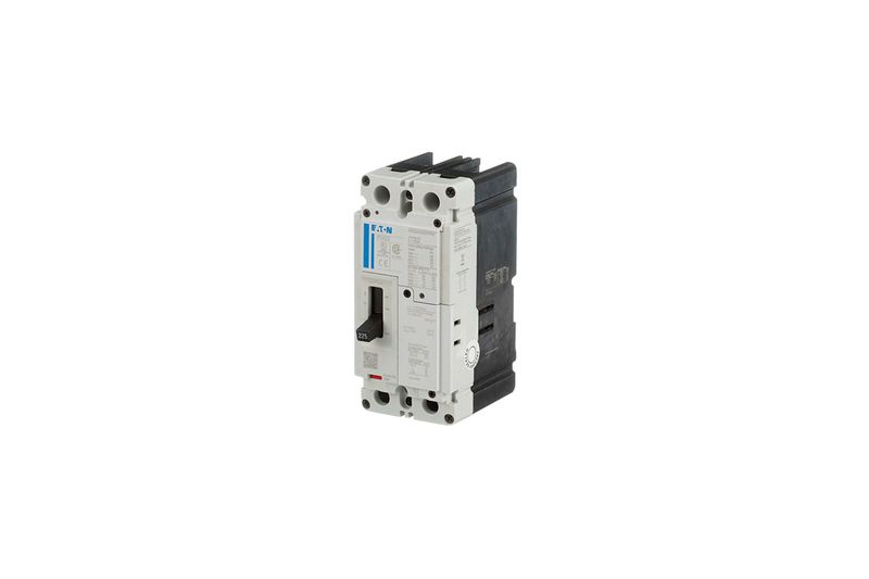 Main breaker tipo PDG2 (FD) 2x100 A 600 V CH Eaton, vista lateral del dispositivo en color gris y negro