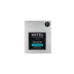 Sobrecama King 3 piezas blanco Hotel Collection, doblado en su empaque plástico con etiqueta frontal negra
