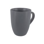 Juego de tazas de 3 piezas y 12 onzas Life Art, primer plano de una taza color gris oscuro con asa