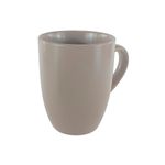 Juego de tazas Life Art de 3 piezas y 12 onzas, vista lateral de una sola taza de color beige