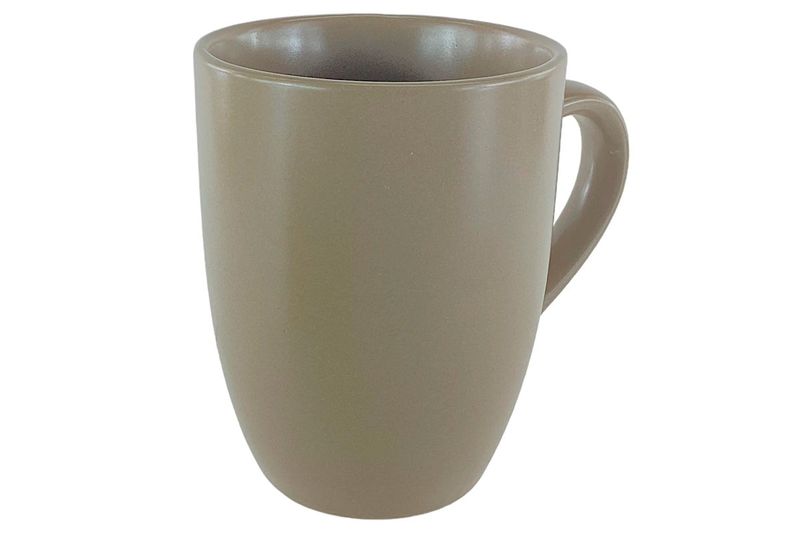 Juego de tazas 3 piezas 12 onzas Life Art, vista detallada de una sola taza de color café claro con asa