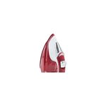 Plancha a vapor suela antiadherente roja TrueGlide Black+Decker, vista lateral del cuerpo y dial de temperatura