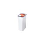 Contenedor para almacenamiento 6.34 x 4.79 x 11.68 pulgadas Interdesign, vista superior con pasta multicolor adentro