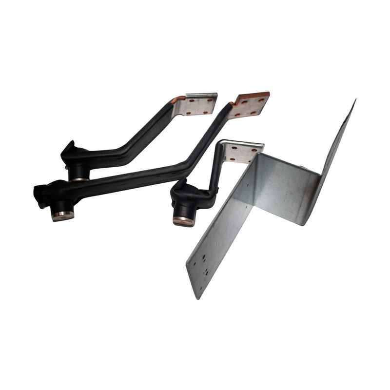Conector PRL4 para 1 breaker LI/LD/3P 600 A Eaton, piezas metálicas negras y plateadas con terminales de cobre