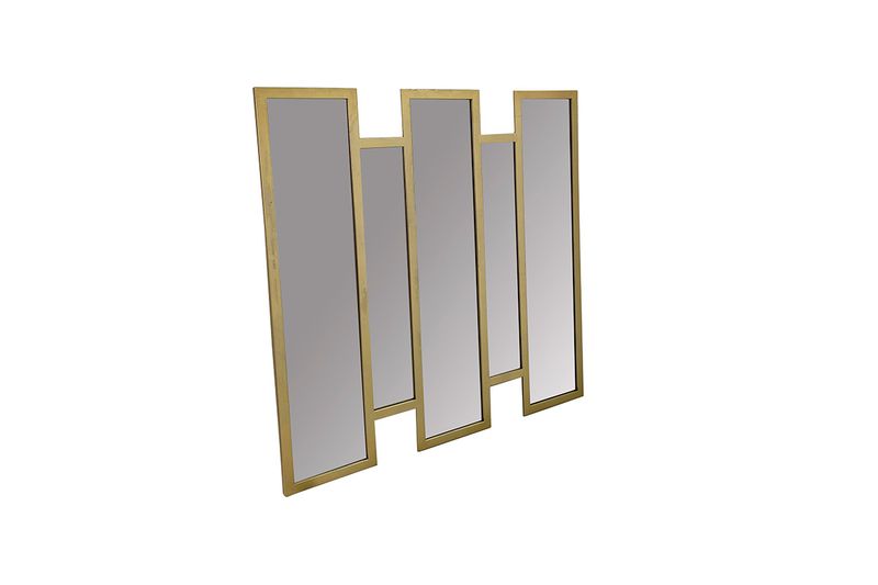 Espejo decorativo 80x80 cm marco dorado Concepts, conjunto de cuatro espejos rectangulares de diferentes alturas