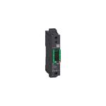 Main breaker 1x15 amp 18 kA 480 V Marco B Square D, vista frontal del interruptor negro con palanca de accionamiento verde