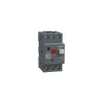Guardamotor 13-18A EasyPact TVS Square D, vista frontal del dispositivo eléctrico gris con perilla blanca y botón rojo