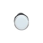 Luz piloto 22 mm XA2 LED blanco 110V Square D, vista frontal del lente circular iluminado