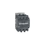 Contactor 3P 95A 220VAC Square D, vista frontal del dispositivo eléctrico gris con terminales de conexión y marca Schneider