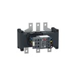 Relé de sobrecarga térmico 84-135 A Tesys E Square D, vista frontal del componente eléctrico con bornes y cables negros