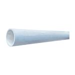 Tubo PVC agua potable 6 mts SDR 17 3 pulgadas 250 PSI Pipsa, vista en perspectiva del extremo abierto y cuerpo cilíndrico