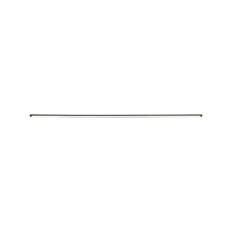 Luminaria lineal LED ultra slim 36 W 3200 lm 127 V 3000 K negro Tecnolite, vista frontal completa de la barra encendida
