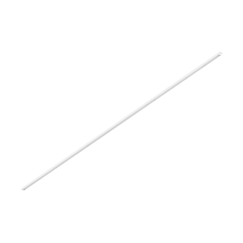 Luminaria lineal LED ultra slim 36 W 3200 lm 127 V 6500 K blanco Tecnolite, vista lateral completa en ángulo diagonal