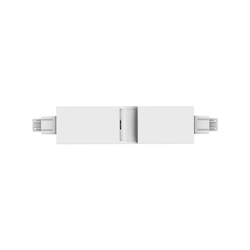 Conector flexible horizontal 90° para lineales LED Ultra Slim blanco Tecnolite, vista frontal del dispositivo extendido