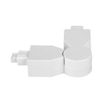 Conector flexible lateral 240° para lineales LED Ultra Slim blanco Tecnolite, vista superior en ángulo