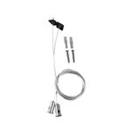 Accesorios para suspender 1 m para lineales LED ultra slim negro Tecnolite, kit con cables metálicos, tornillos y tacos