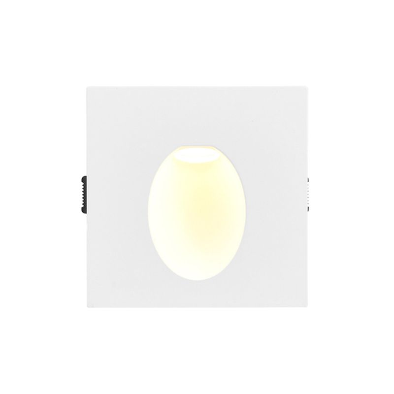 Luminaria de pared luz de cortesía Cynara 3000K 125 lm blanco Tecnolite, vista frontal encendida con luz cálida