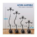 Vaporizador de pedestal vertical 1.5 L Oster, gráfico comparativo de cuatro alturas ajustables desde 87 cm hasta 1.69 m