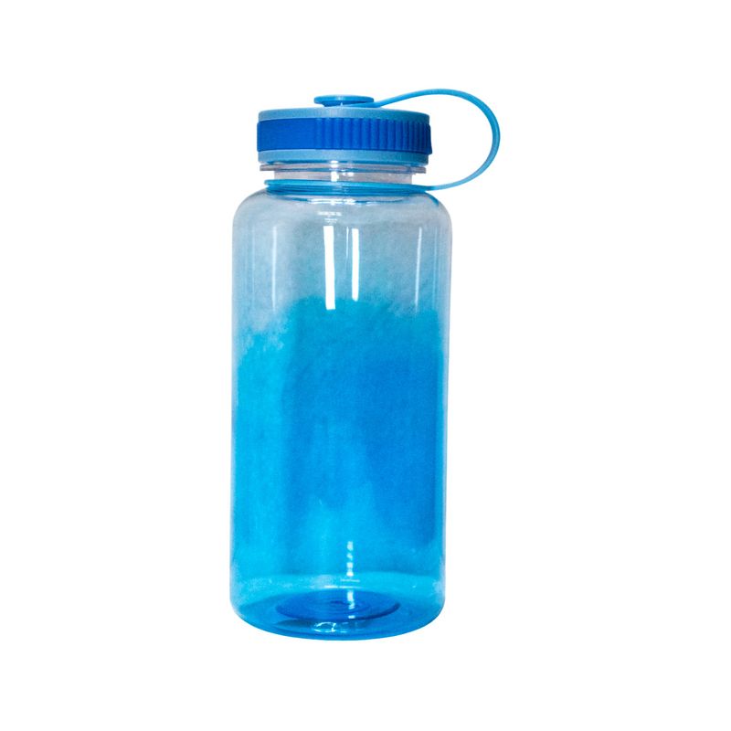 Botella plástica 1000 ml surtido Sinsa, color azul translúcido con tapa y asa integradas en el mismo tono